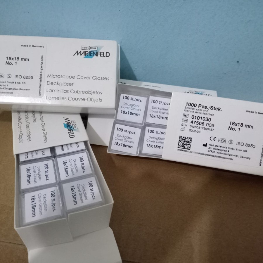 Deck glass / cover glass merienfeld 18 x 18