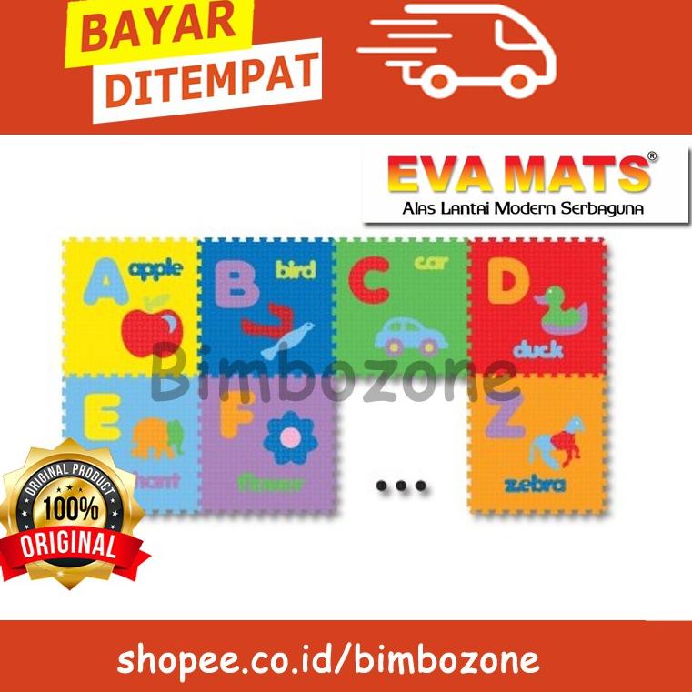 PALING DICARI Bimbozone - Karpet Puzzle Evamat Alphabet & Pictures | Evamat Unimats 30x30cm - ABC GA