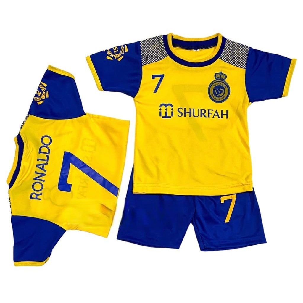 JERSEY BOLA ANAK TERMURAH/STELAN BAJU BOLA ANAK TERBARU AL NASSR CRISTIANO RONALDO