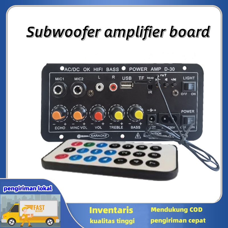10 inci 220 V tiga penggunaan mobil bluetooth amplifier papan audio karaoke USB FM radio player subwoofer DIY
