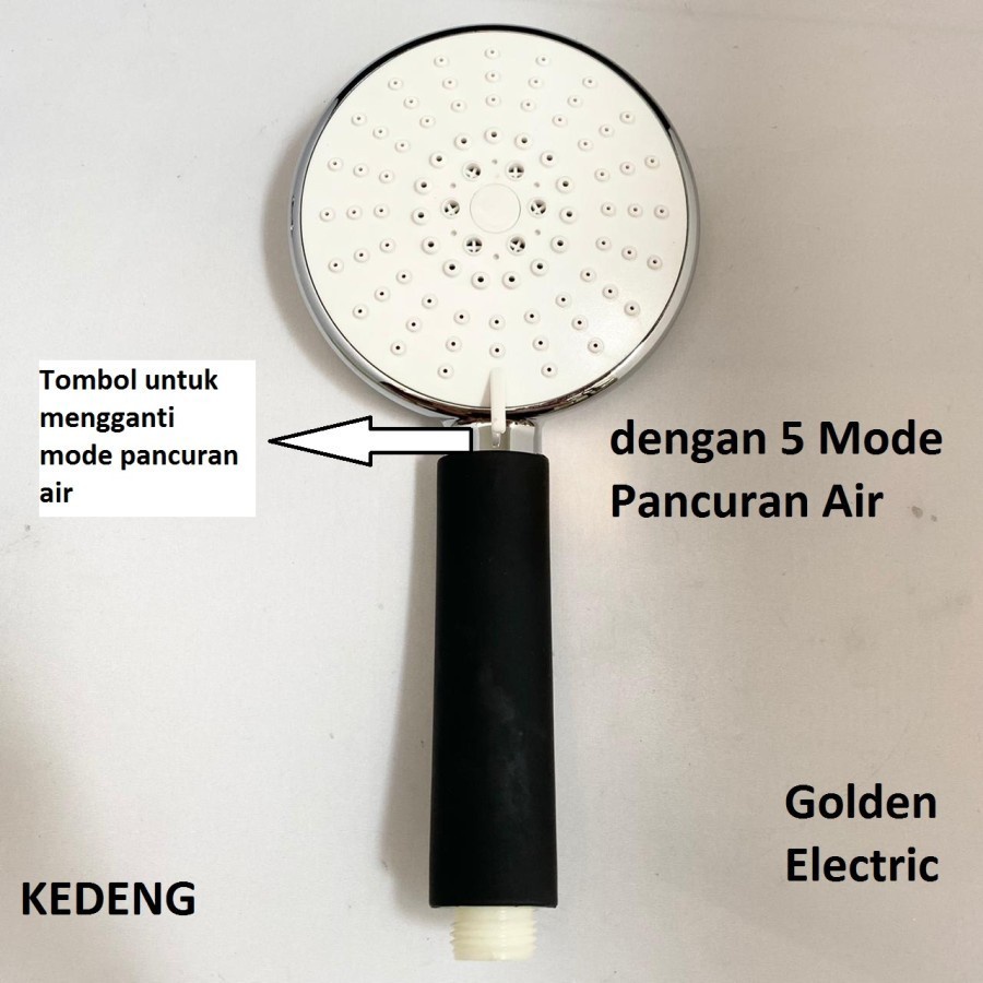 Handshower Headshower Head Hand Shower Mandi 5 Mode Pancuran Air WC