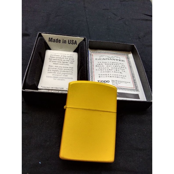 Korek Api Zippo Yellow Kuning ice Outdoor Free Bok Exlusive