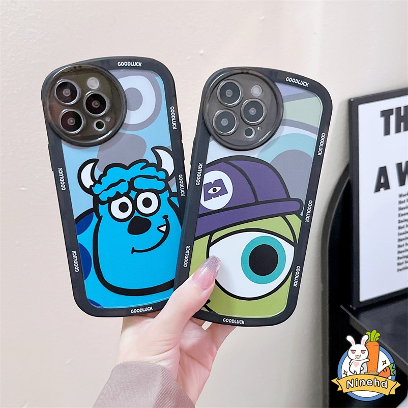 Soft Case Silikon Motif Monster Mata Besar Untuk Compatible For iPhone 14 13 12 11 Pro Max SE 2020 Xr X Xs Max iPhone 7 8 6 6s Plus Cute Big-eyed Monster Phone Case Soft Silicone Anti-fall Shockproof Protective Phone Case Back Cover