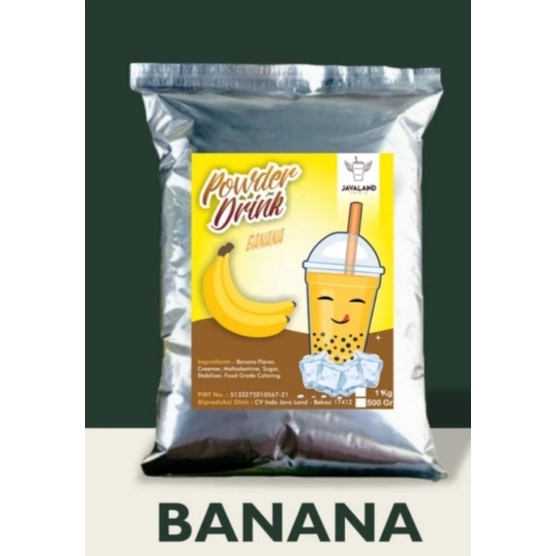 bubuk minuman rasa banana powder drink