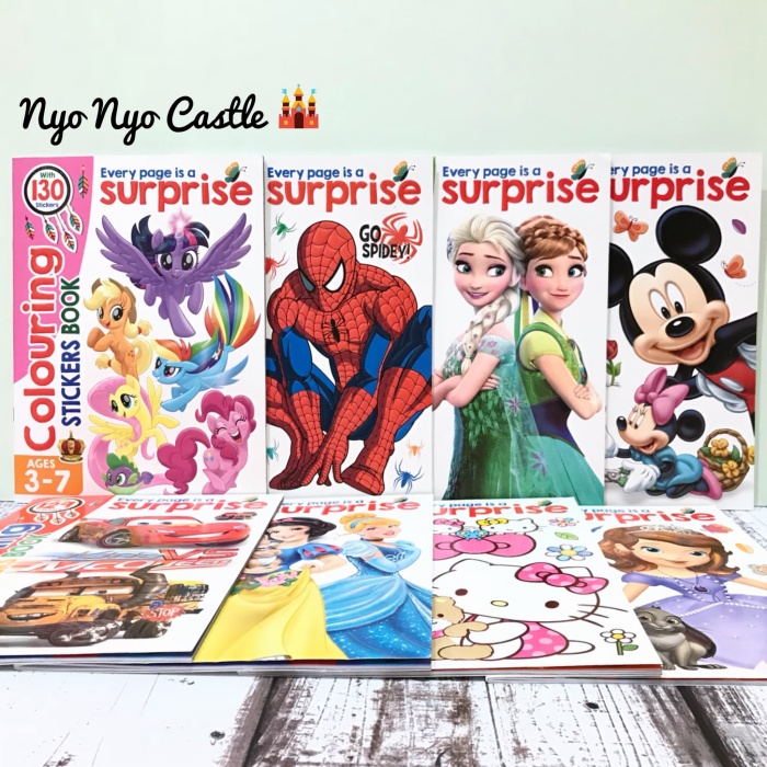 

DN40- Buku Mewarnai Anak Activity Book / Coloring Sticker Book Princess Cars - Cars Mcqueen KODE 212