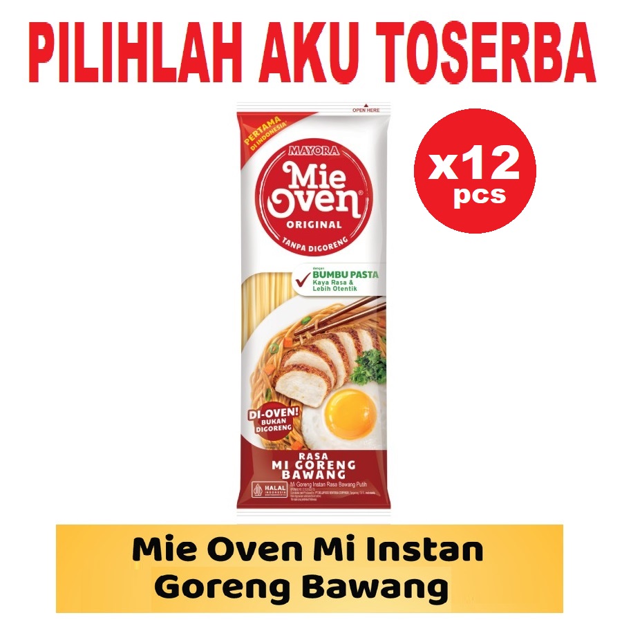 Mie OVEN Mayora Mi Instan GORENG BAWANG - ( HARGA 12 PCS )
