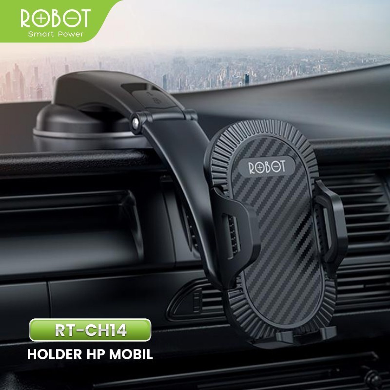 Robot RT-CH14 Dashboard Car Holder Automatic Lock Phone Holder ORI