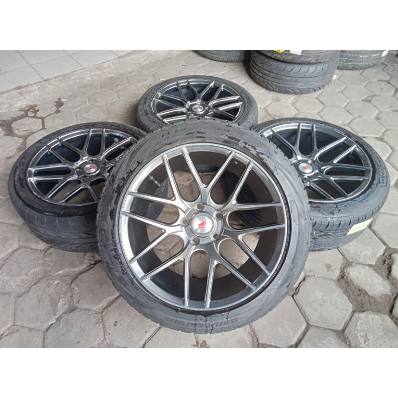 velg mobil Racing ring 18+ban lebar 8/9 pcd 5x114