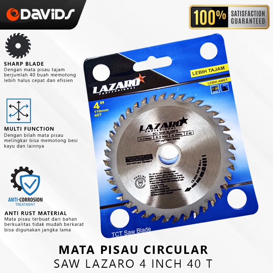 Mata circular saw gerinda pisau potong kayu Lazaro 4 inch