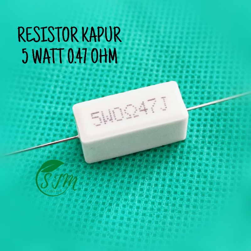 RESISTOR KAPUR 5W 0.47 ohm 5watt 0,47ohm