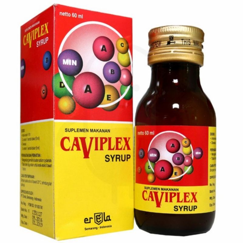 Caviplex Sirup 60 ml Multivitamin Anak-anak dan Dewasa Untuk Daya Tahan Tubuh