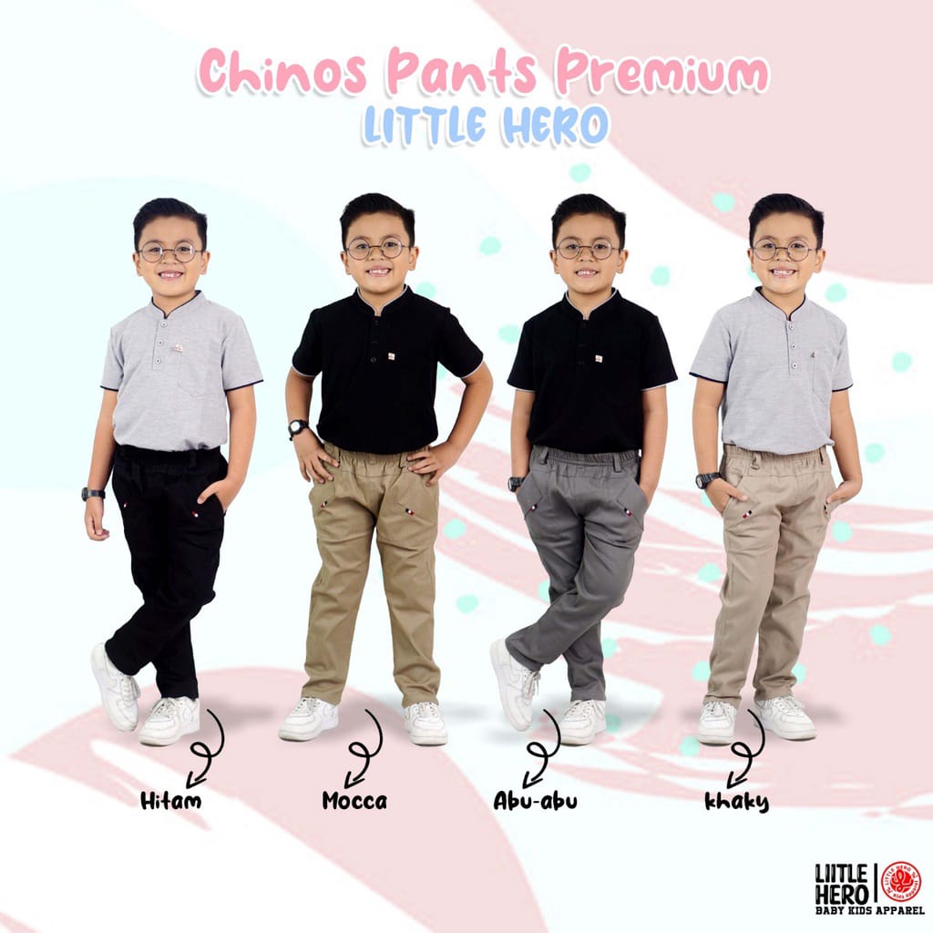 Little Hero Celana Panjang Chinos Anak Laki-Laki  Anak cowok Boy usia 1 s/d 13 Tahun