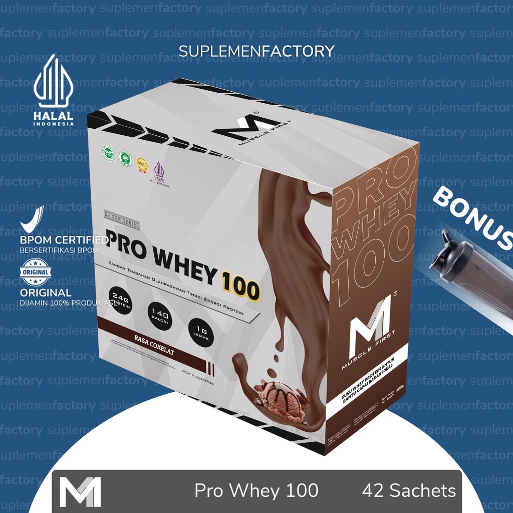 M1 Pro Whey 100 1 Box 10 Sachet Muscle First Whey Protein