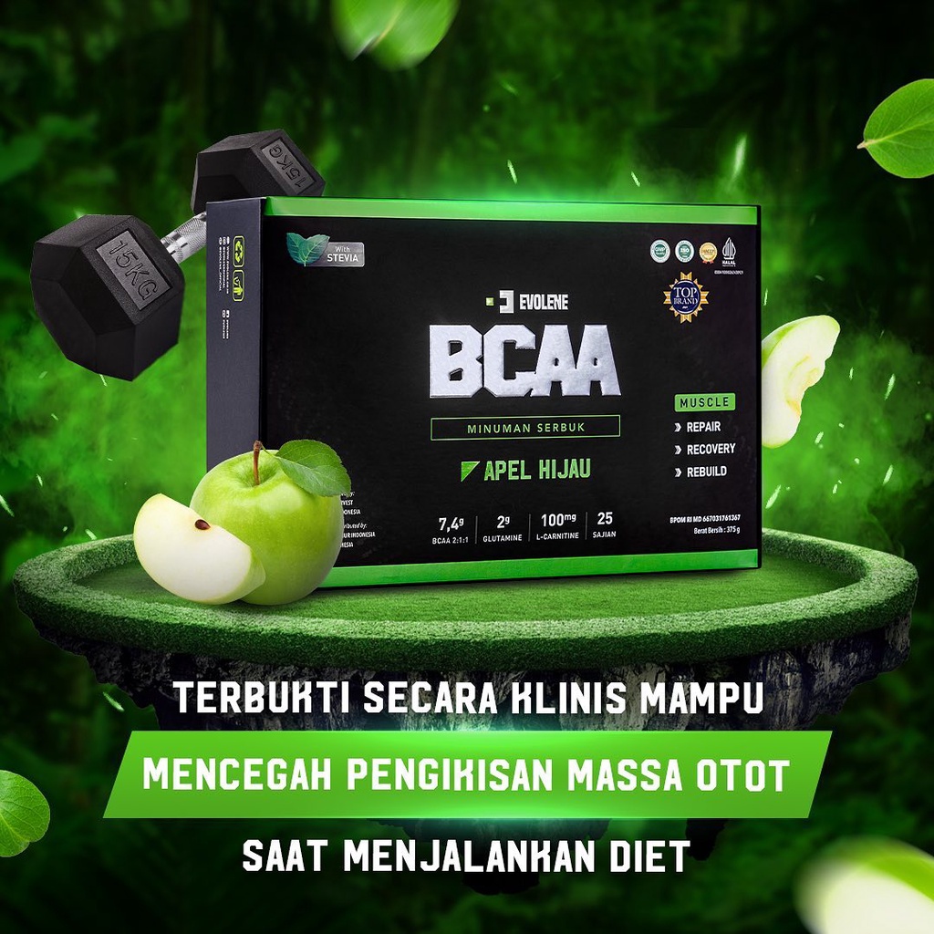 EVOLENE BCAA Powder ecer eceran isi 1 sachet serving - 15 gram
