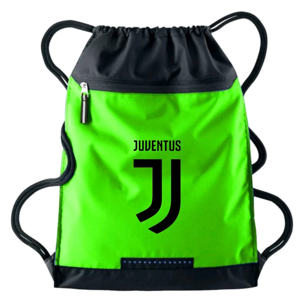 Tas Serut pria stringbag selempang olahraga Logo Juventus | Liga Italia | tas travel serut Waterproof resleting