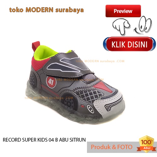 Sepatu anak sepatu lampu sneakers RECORD SUPERKIDS 04 B