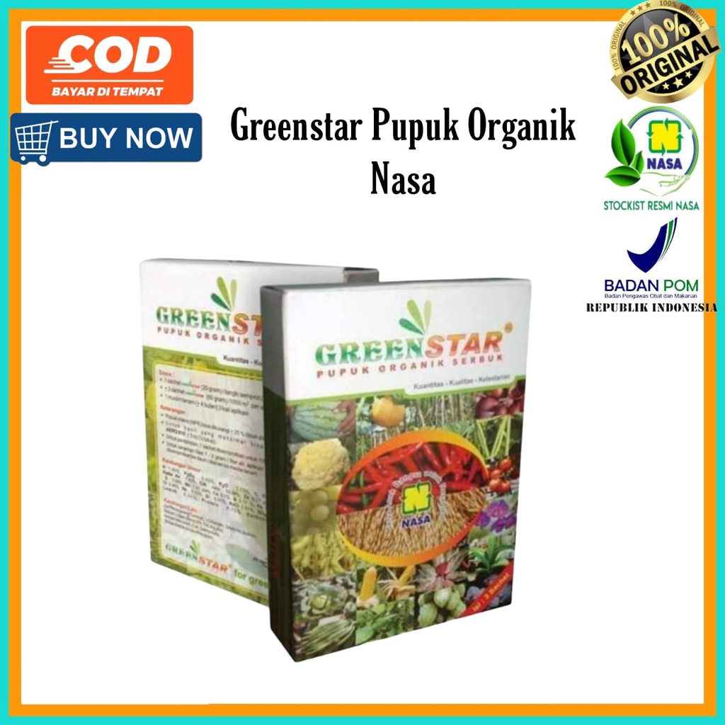 GREENSTAR PUPUK ORGANIK NASA | PUPUK BUAH BUNGA SAYUR PADI - GROW NASA