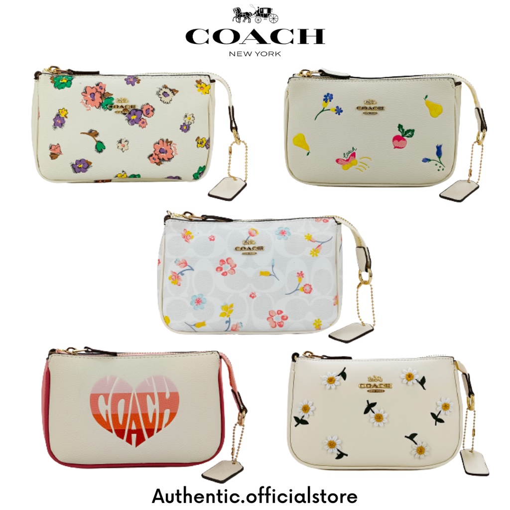 Coach Nolita 19 Signature Women Shoulder Mahjong Bag Wristlet Beadchain Pearl C1585