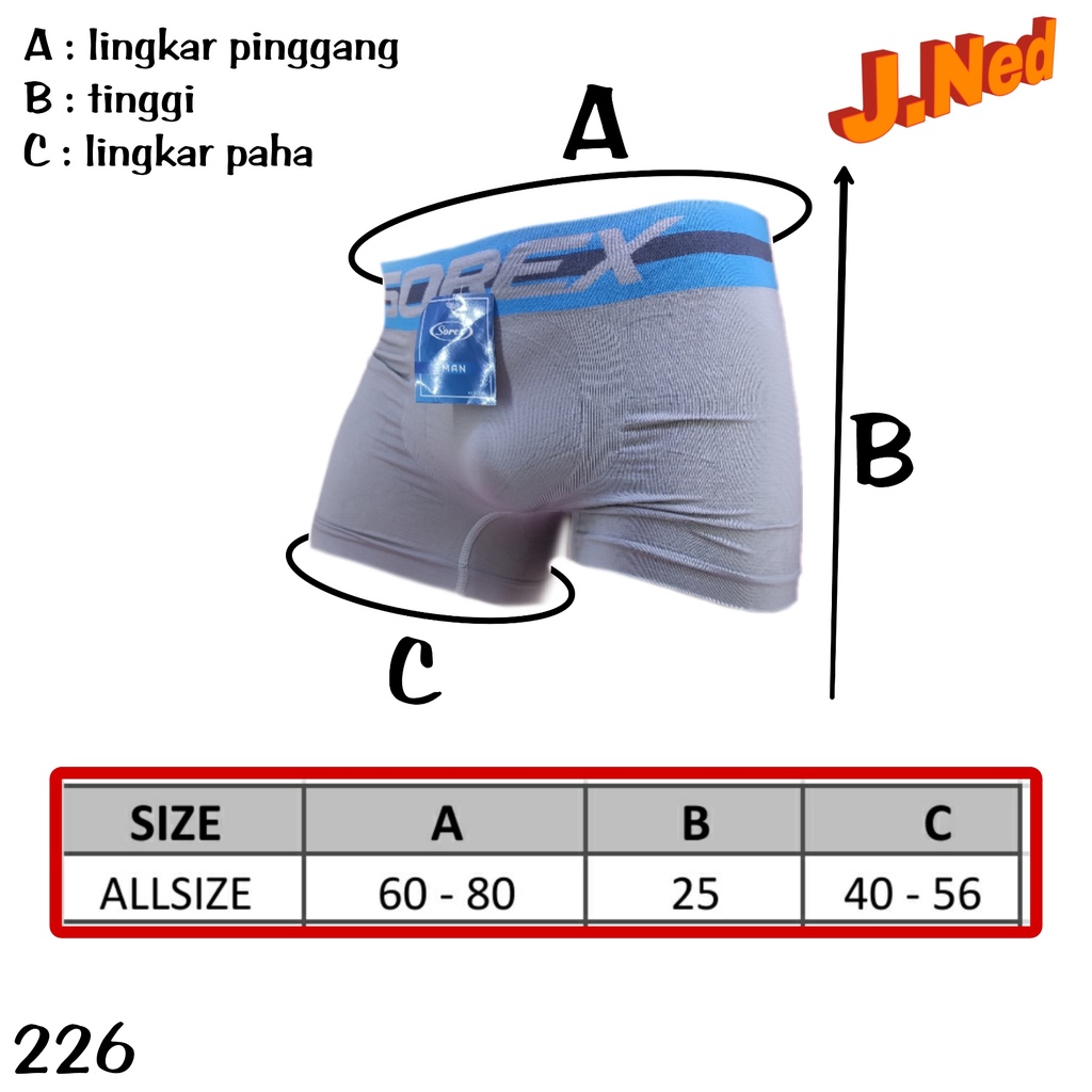 J226 CD BOXER PRIA PREMIUM IMPORT | CELANA DALAM BOXER PRIA SOREX