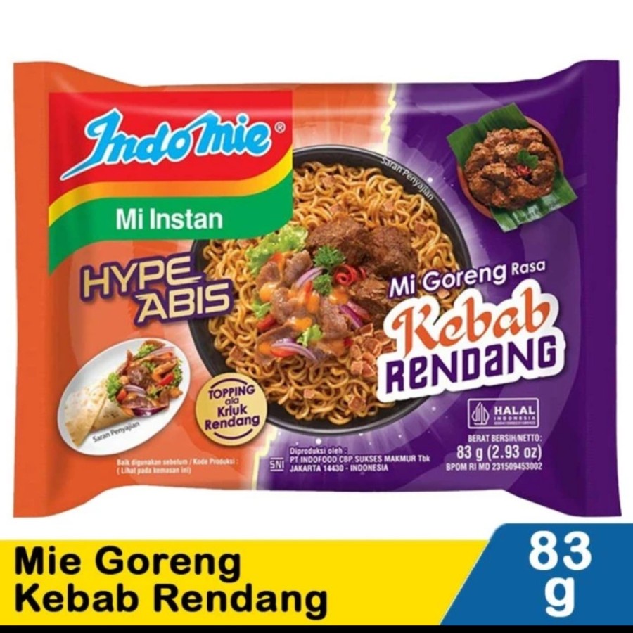 

indomie goreng hypeabis rasa kebab rendang baru