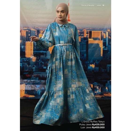 L dress ruffles tokyo dauky gamis dauky