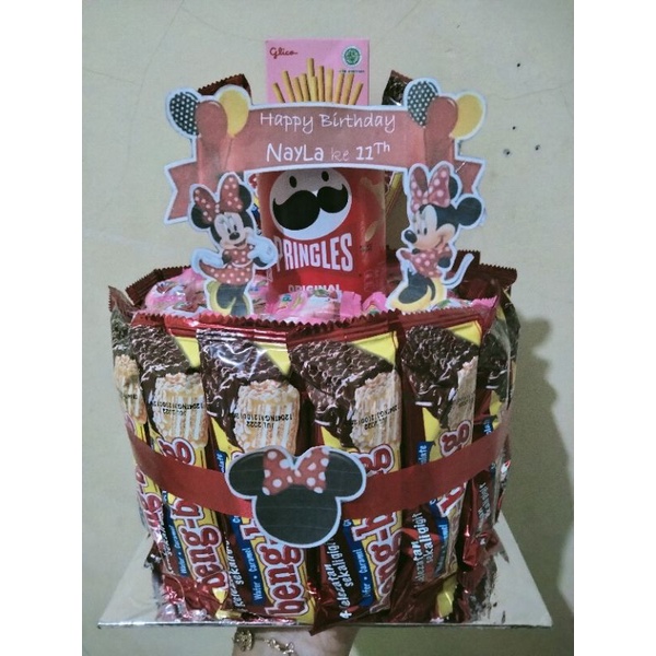 Tart snack tower/ buket snack ulang tahun