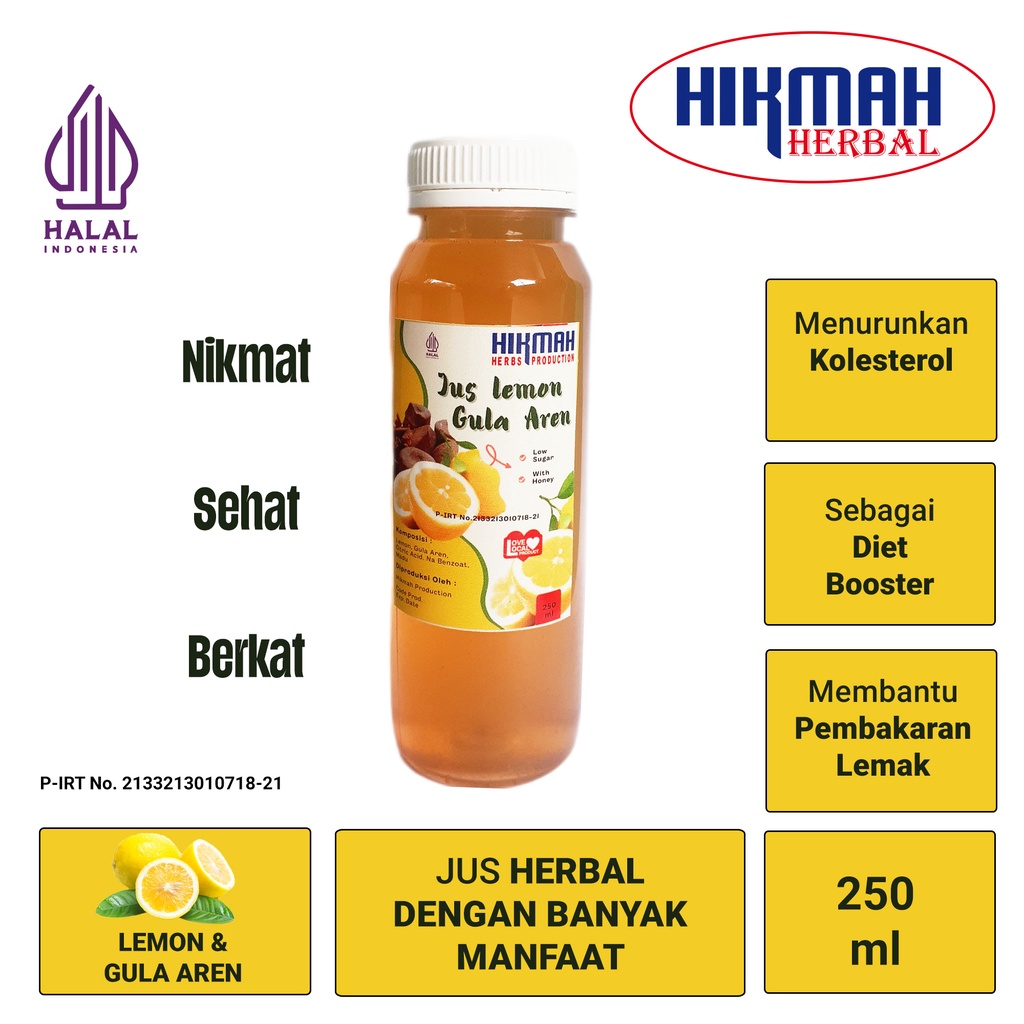 

Minuman Herbal Jus Lemon Gula Aren 250ml ( Hikmah Herbs )