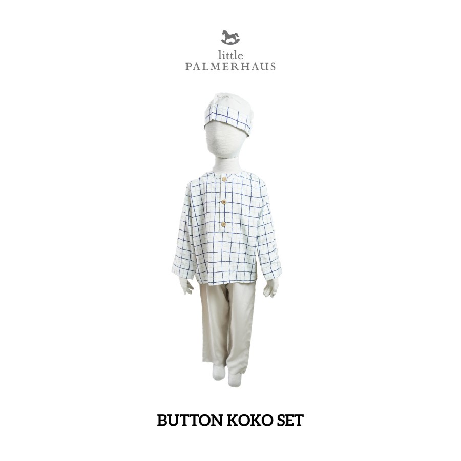 Little Palmerhaus Setelan Baju Koko / Button Koko Set Peci