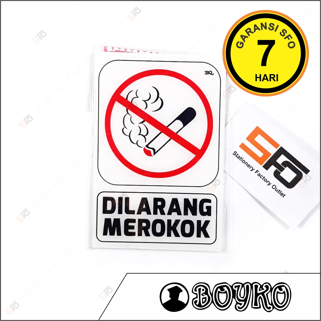 

Akrilik Dilarang Merokok - Acrylic Sign 15cm x 10cm - SFO Semarang Official