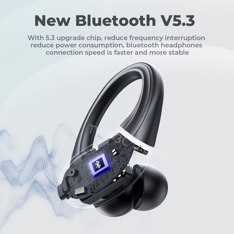 [Garansi 6 bulan] TWS Earphone Headset Bluetooth 5.3 Olahraga Wireless Gaming Earphone with Microphone Stereo Earbuds Musik Mendukung Android/IOS