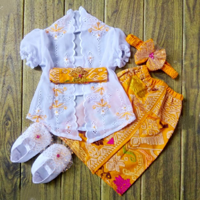 Set kebaya adat bali anak  FREE Sepatu | kamben bali | set adat anak