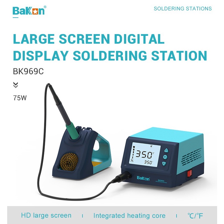 Solder Station BAKON BK969C Blue Mata C210 Original