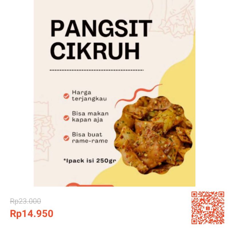 

TERMURAH Pangsit cikruh kemasan 1kg