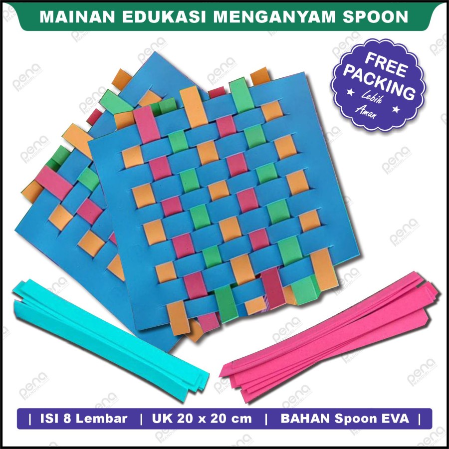 Belajar Menganyam Bahan Spoon Ukuran 26 Cm