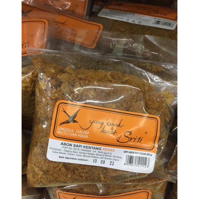 

paling diminati] Sriti Abon Sapi Kentang Pedas 200gr