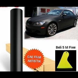 stiker skotlet mobil hitam doff