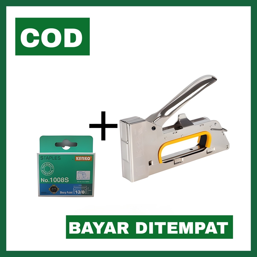 

Paket Staples Tembak Gun Tacker + Isi Refiil 13/8mm Stapler Jok Staples Perekat Tanpa Kabel