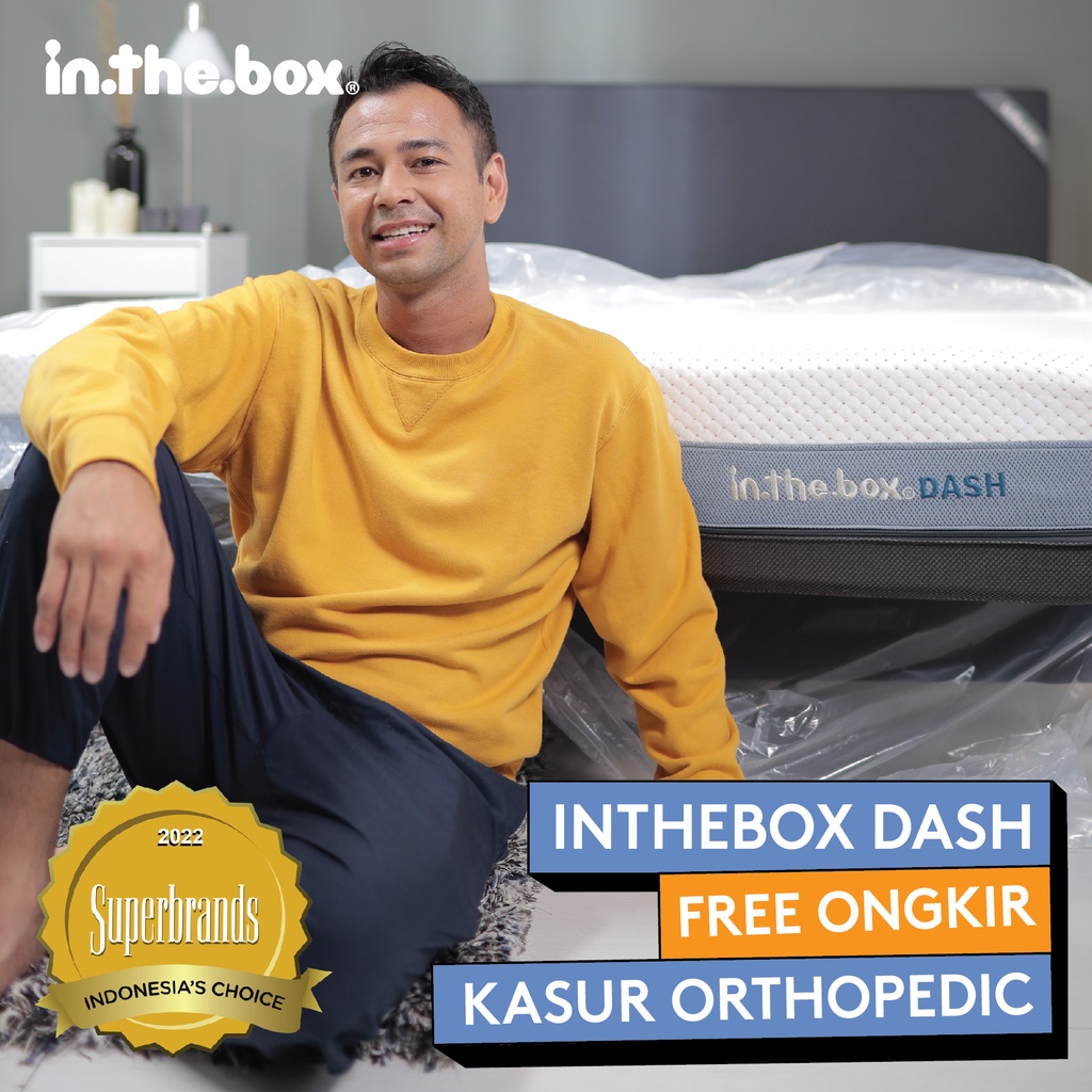 Kasur Orthopedic Spring Bed IN THE BOX Dash - FREE Bantal | Ukuran 90x200, 100x200, 120x200, 140x200, 160x200, 180x200, &amp; 200x200