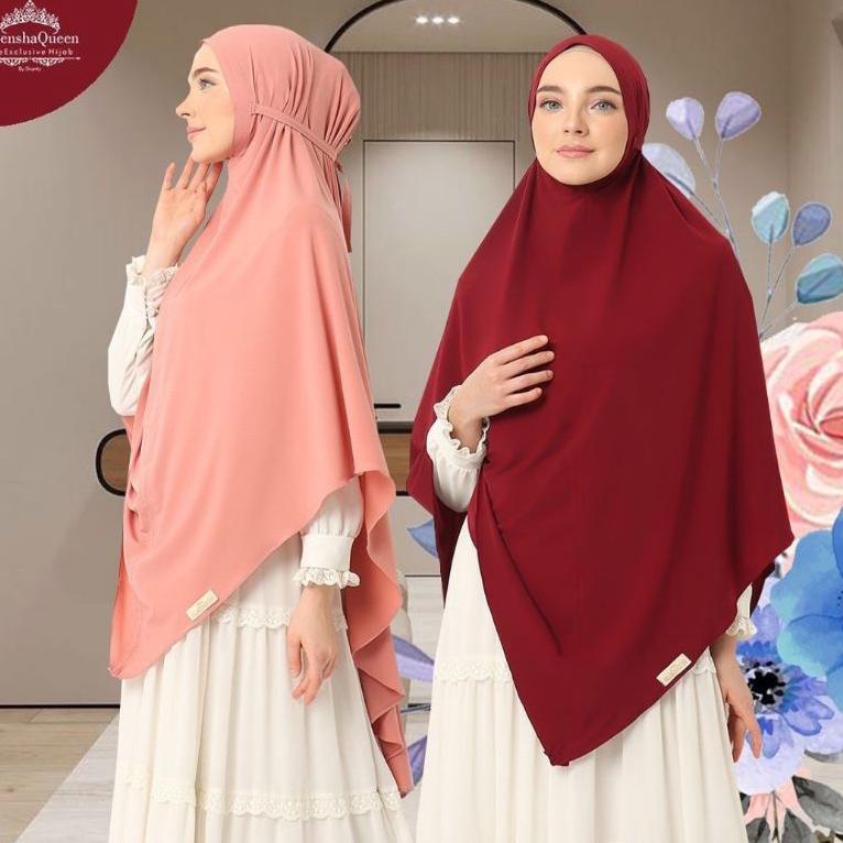 NEW STOCK KHIMAR VANIA BERGO SIZE XL ORIGINAL VALENSHA QUEEN HIJAB BERGO TALI NON PED JUMBO BAHAN JE