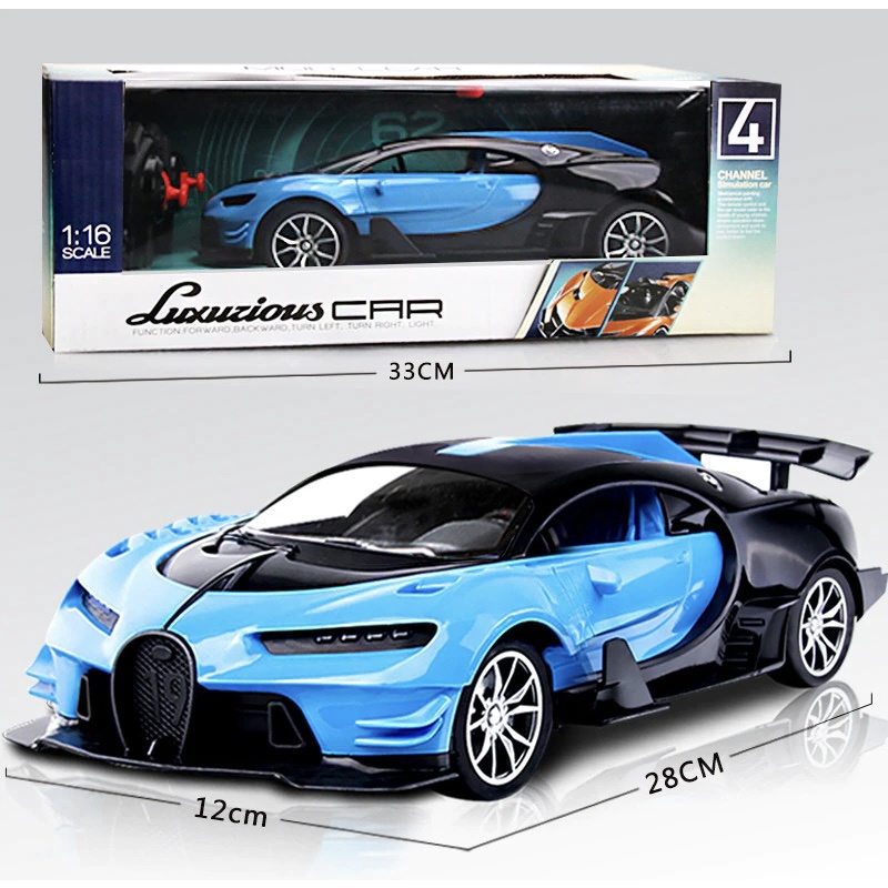 Mainan Remote Control Mobil Luxurious Car 1:16 ada Lampu LED dan Baterai Charge