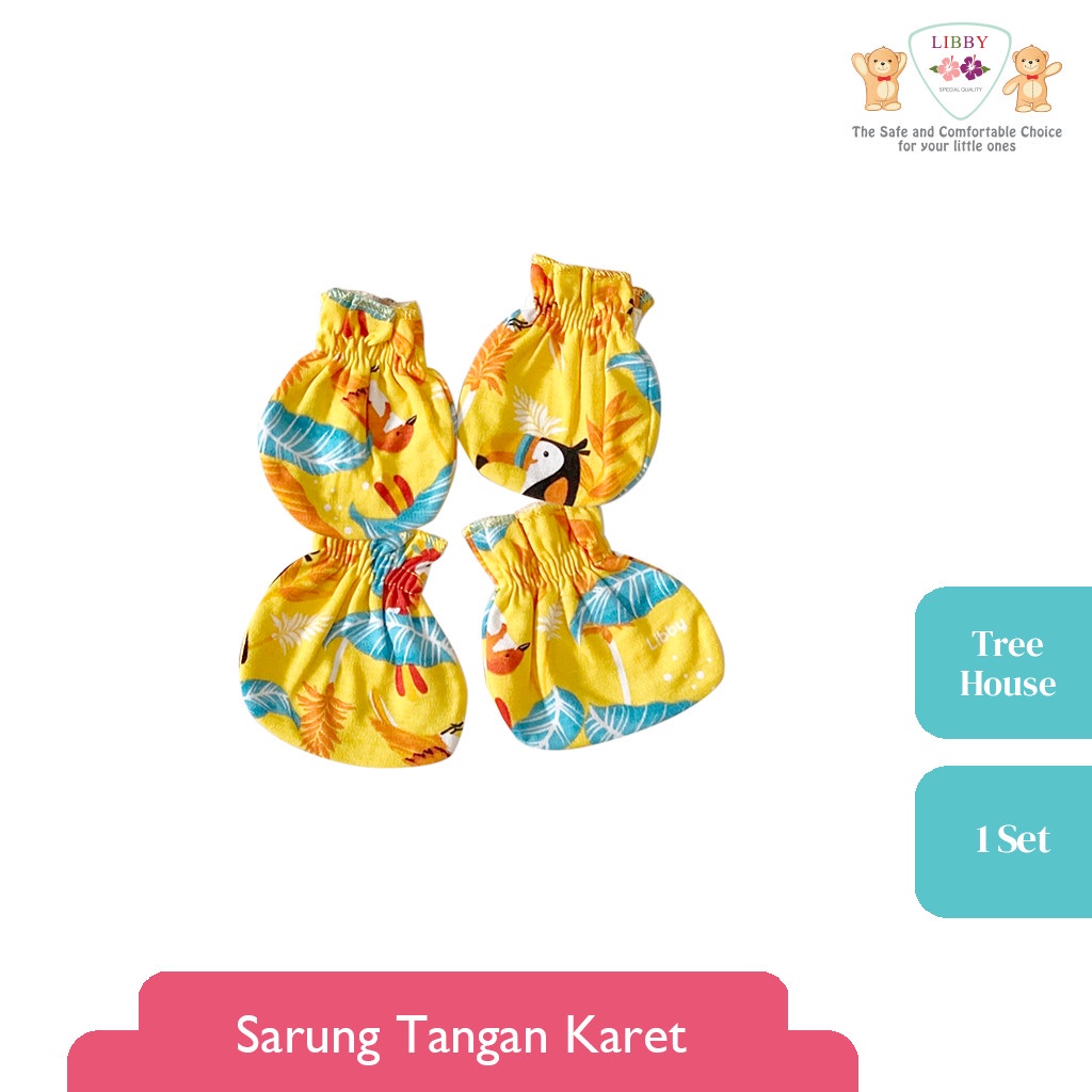 Sarung Tangan &amp; Kaki Set Libby Motif Tree House (1pcs/set)