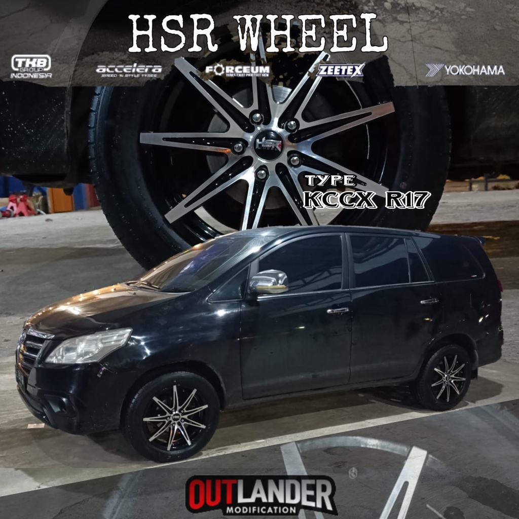 Paket Velg + Ban Mobil Innova Ring 17 HSR KCCX R17 + Ban Accelera IOTA 215 60 R17