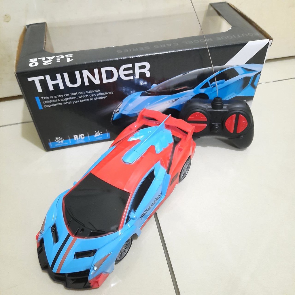 Mobil Remote Control Sport Car Racing balap Sedan Vehicle Thunder Police car Terbaru  | Mainan Anak Laki Laki