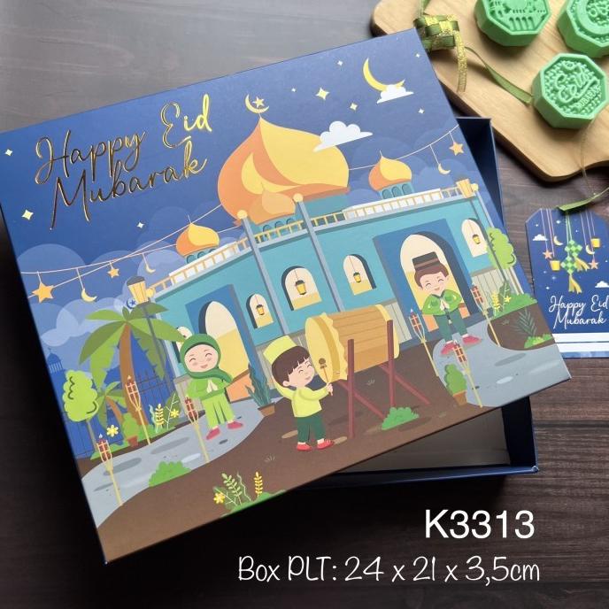 

PROMO Kotak Lebaran Dus Eid Mubarak Hampers Box Idul Fitri 24x21.5x3.5cm