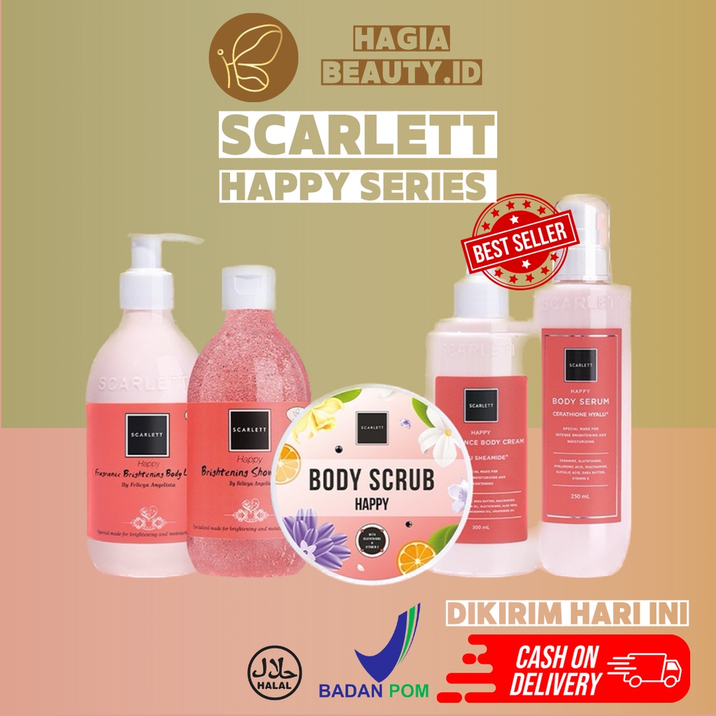 Bisa COD - SCARLETT WHITENING HAPPY SERIES ~ Scarlet Happy