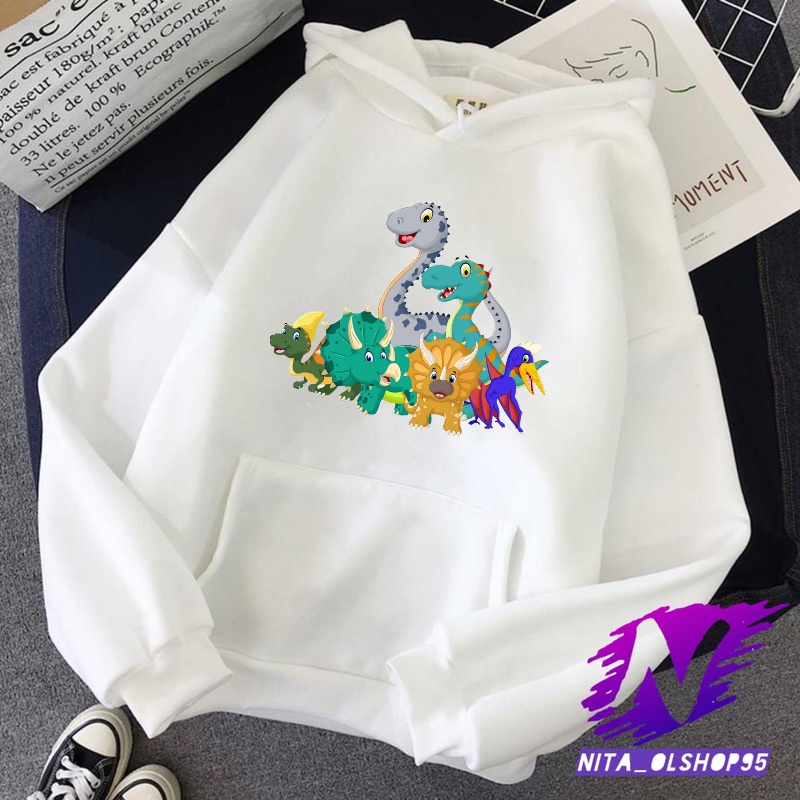 sweater hoodie anak dinosaurus hoodie dino