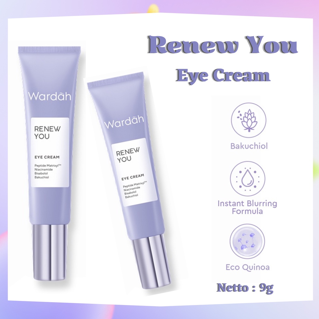Wardah Renew You Anti Aging Eye Cream 10ml | Cream Mata