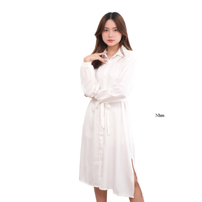 Tunik Nhm Mini Dress Putih Polos, Shakila V7R2 FYP Kemeja Pakaian Terbaru 2023 Produk Spesial Motif 