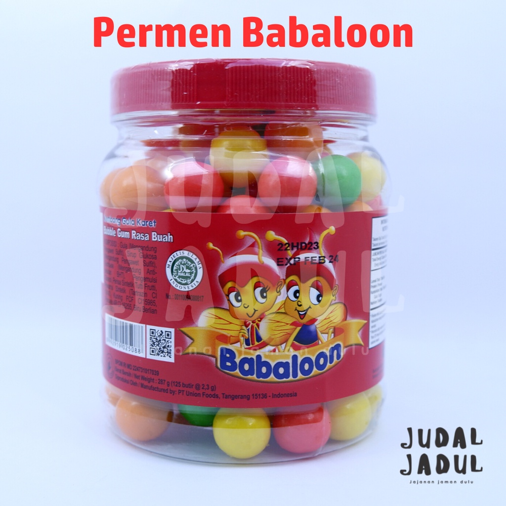 

Permen Karet Babaloon Warna Warini Toples 287gr ( 1 Toples Isi 125butir )