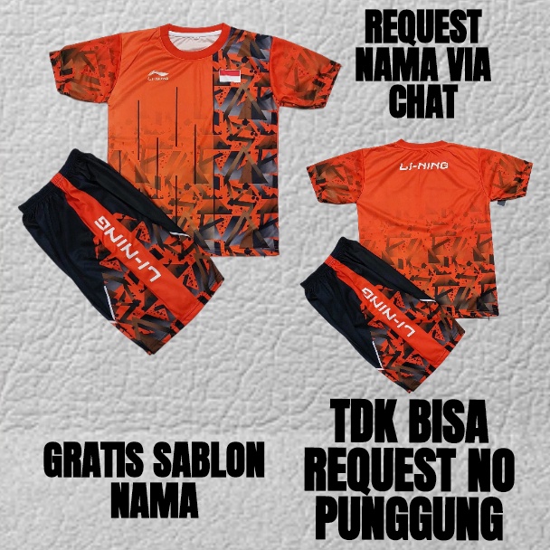 setelan anak badminton/jersey badminton tim indonesia